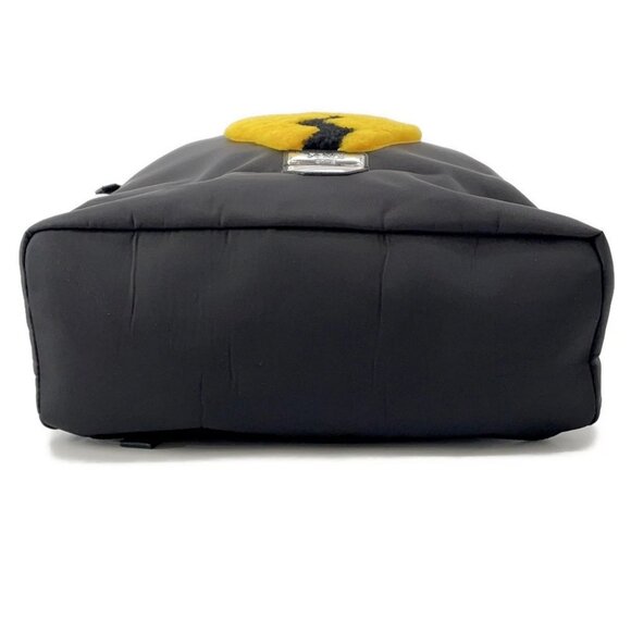 FENDI Backpack Light bulb Nylon Black/Yellow 7VZ016 - Picture 3 of 14